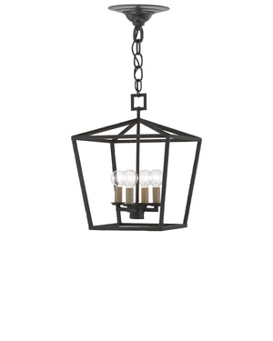 Denison Black Small Lantern In Molé Black