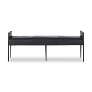 Brickel Backless Bench In Heirloom Black