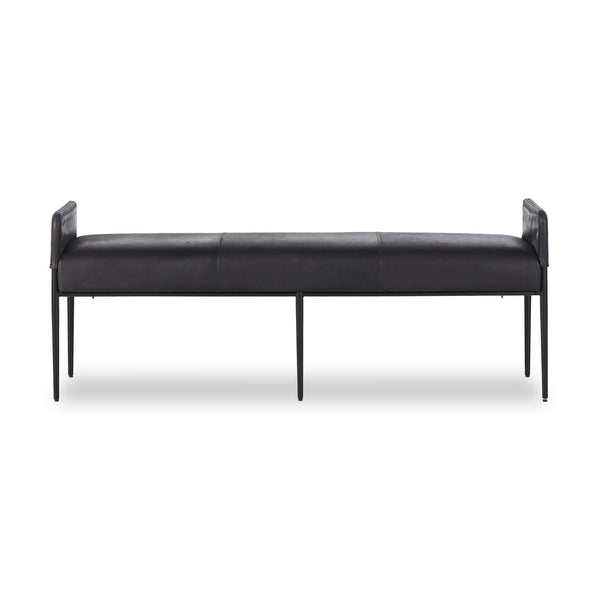 Brickel Backless Bench In Heirloom Black
