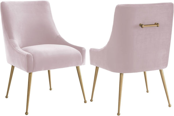Beatrix Blush Velvet Side Chair