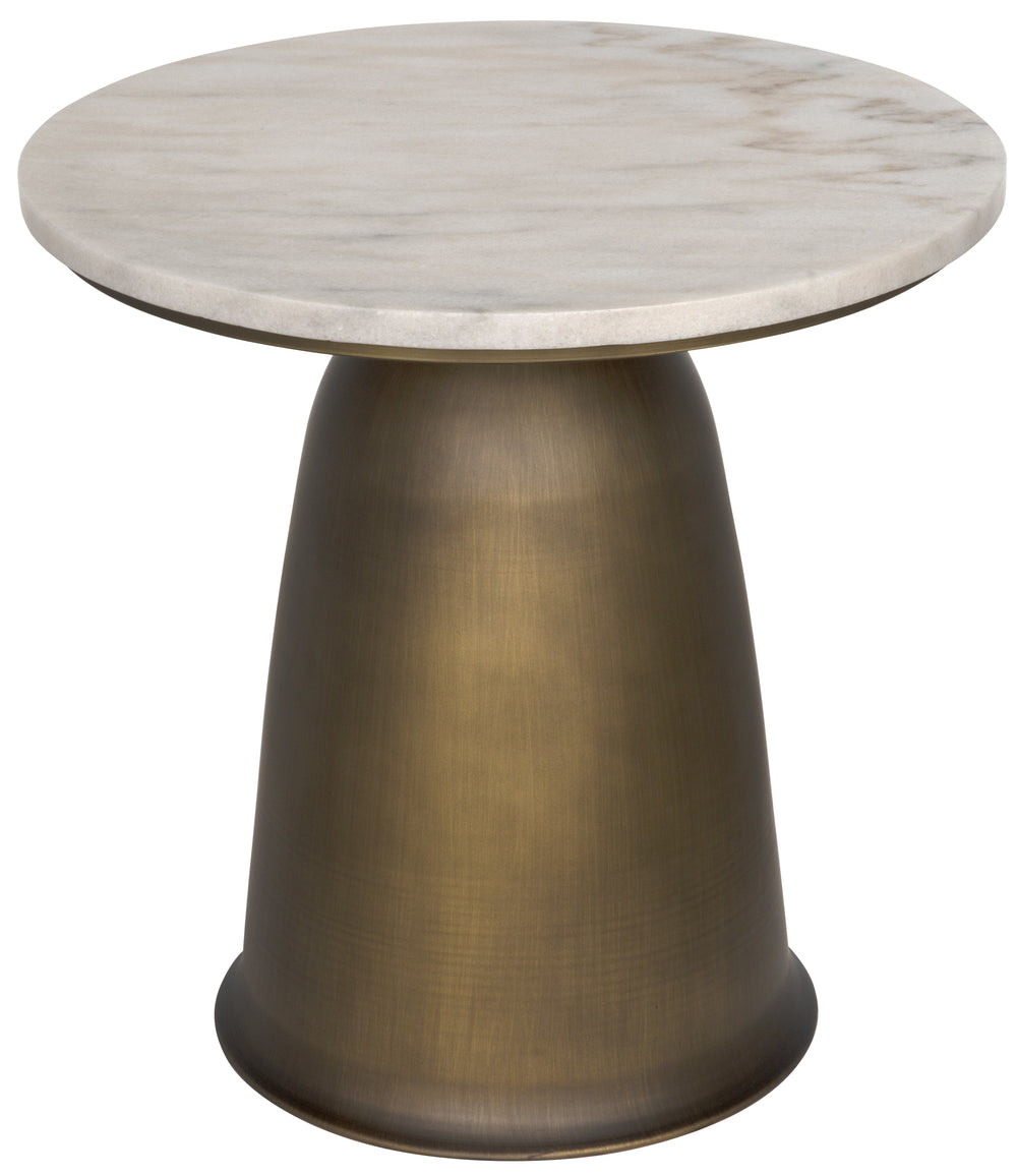 Aiden Side Table, Aged Brass