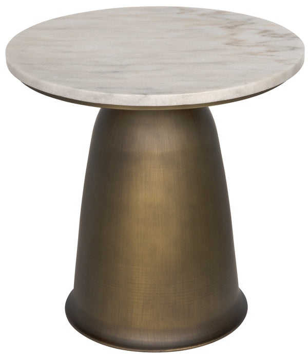 Aiden Side Table, Aged Brass