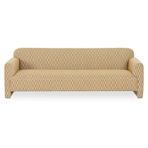 Leo Sofa in Chartreuse with Curved Back