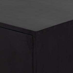 Isador Bar Cabinet In Black Wash Poplar