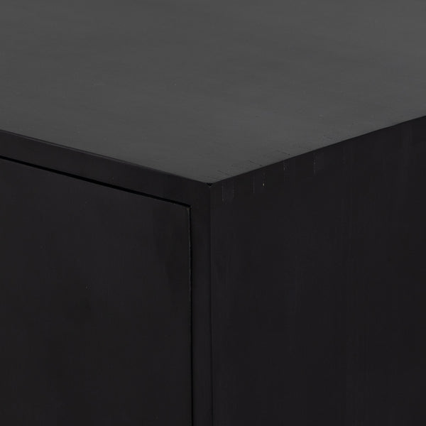 Isador Bar Cabinet In Black Wash Poplar