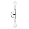 Truro 2 Light Wall Light in Black & Brushed Nickel