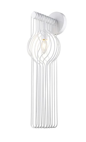 Contour 1 Light Wall Sconce in White Finish