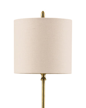 Messenger Brass Table Lamp In Vintage Brass & Black