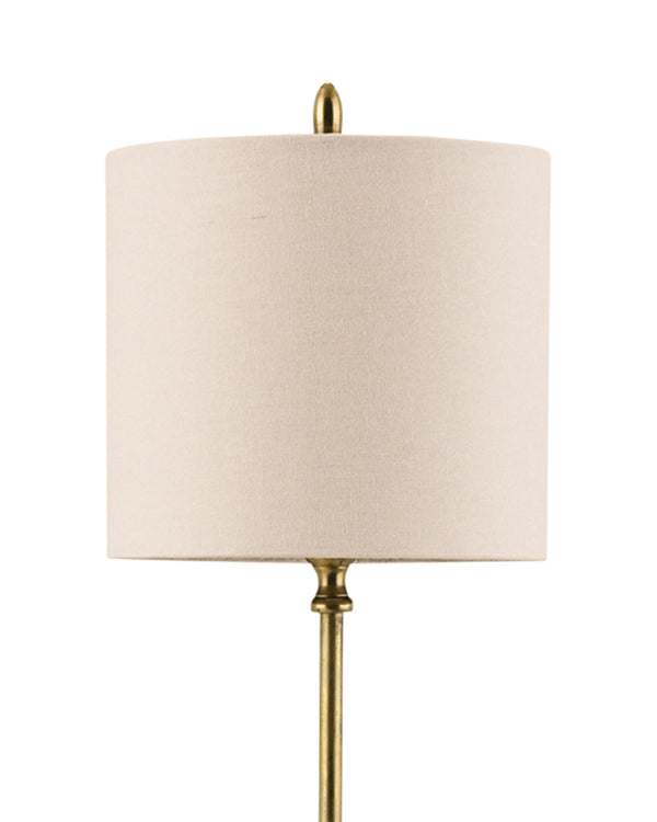 Messenger Brass Table Lamp In Vintage Brass & Black