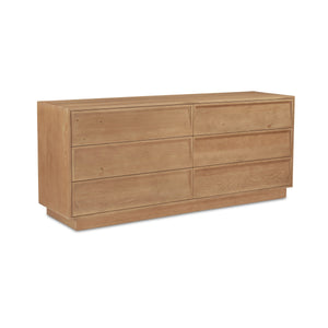 Hudson 6-Drawer Dresser in Natural Wood