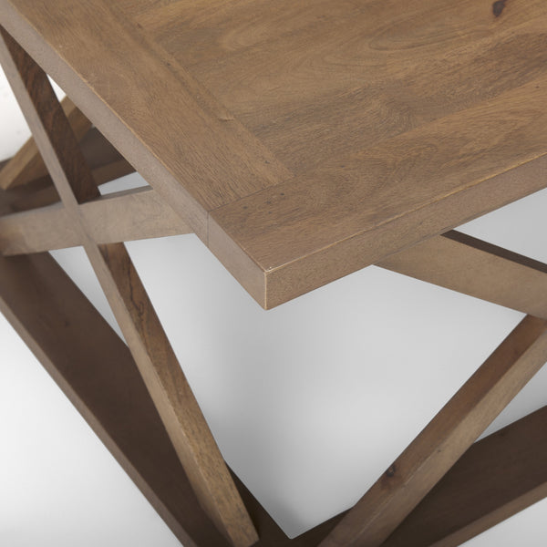 Forsey 48.0L x 28.0W x 17.5H Medium Brown Rectangle Coffee Table
