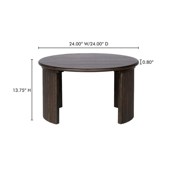 Moe's Penny Nesting Coffee Table in Dark Brown Oak