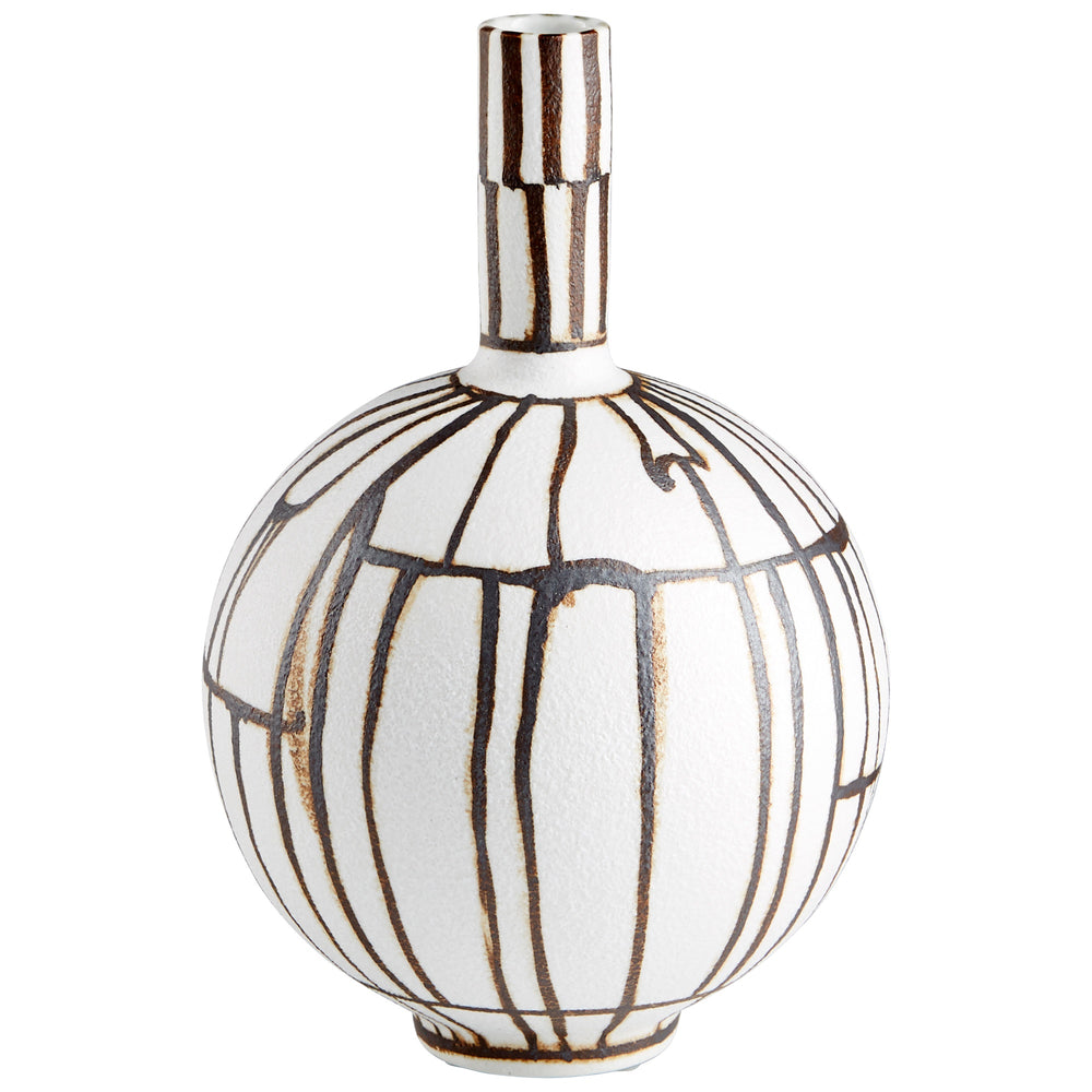 Risse Vase in Ebony and White