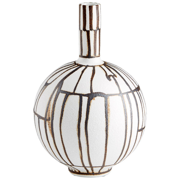 Risse Vase in Ebony and White