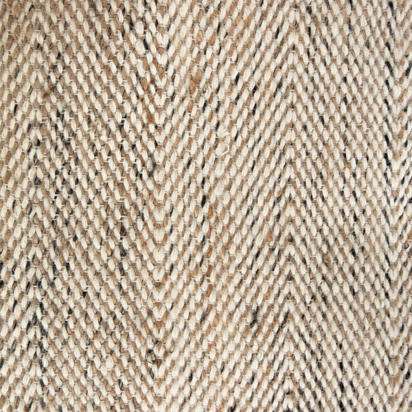 Neema Pouf-Heathered Wool-Nat, Blk