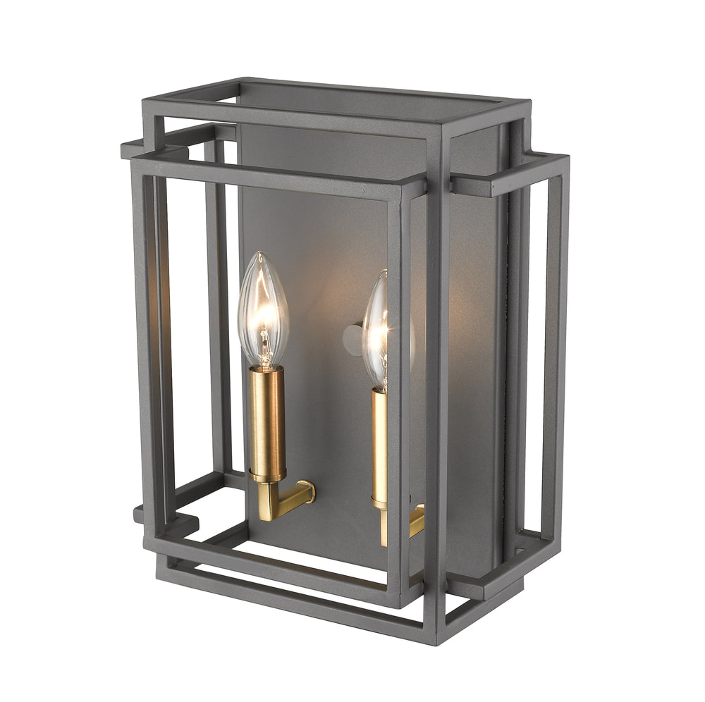 Titania 2 Light Wall Sconce in Bronze + Olde Brass Finish