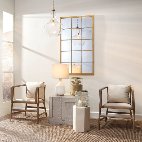 Porto Ceramic Indoor/Outdoor Side Table-Small, White