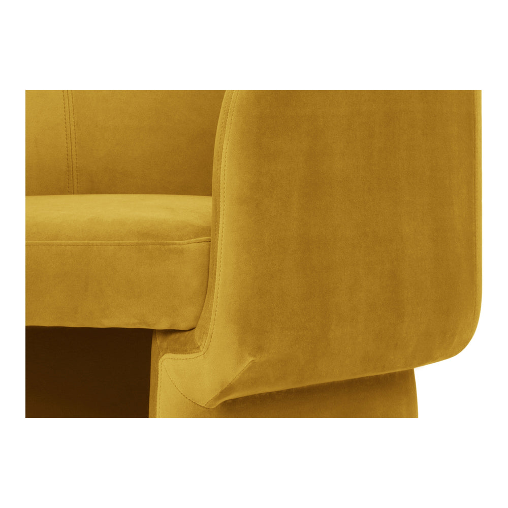 Moe's Franco Mustard Curved Chair