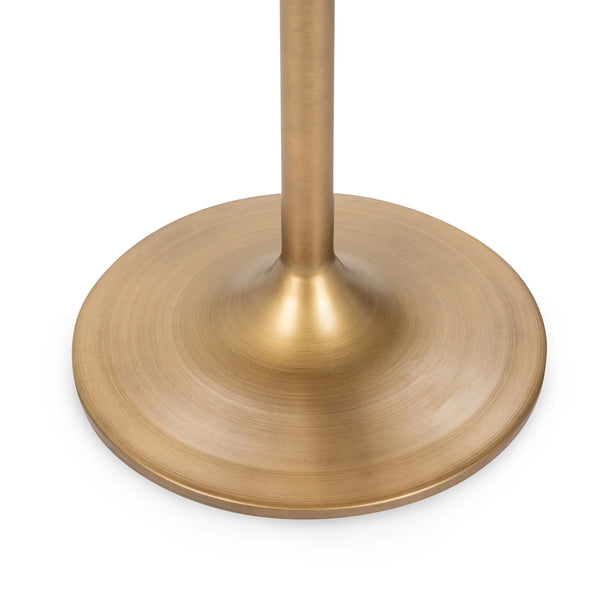 Malani Travertine Round Dining Table with Iron Base