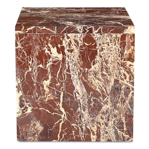 Rosa Accent Table in Rosso Levanto Marble