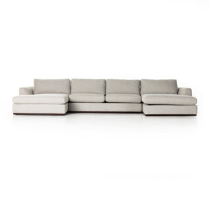 Colt 3-Piece U Sectional - Aldred Silver