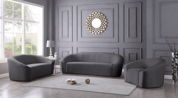Vivian Chair In Grey Velvet