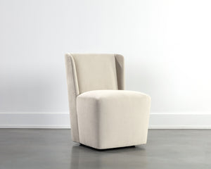 AMITA WHEELED DINING CHAIR - PICCOLO PROSECCO