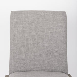 Palisades Gray Upholstery w/ Solid Wood Armless Dining Chair