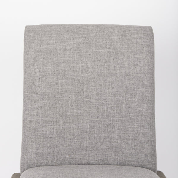 Palisades Gray Upholstery w/ Solid Wood Armless Dining Chair
