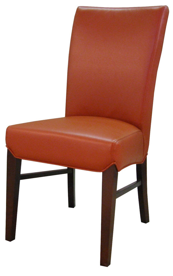 Milton Bonded Leather Chair In Pumpkin
