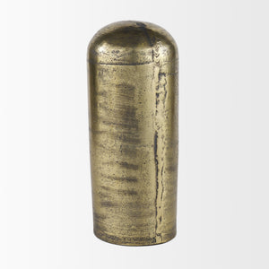 Quonset Extra Tall Brass Finished Aluminum Metal Pillar Object