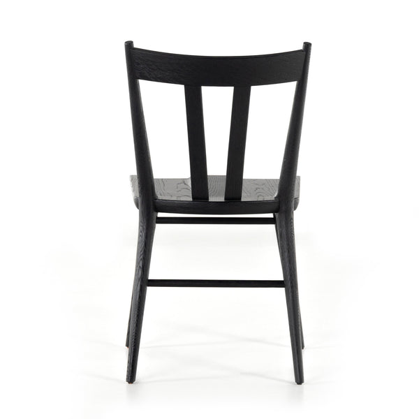 Gregory Dining Chair In Black Oak