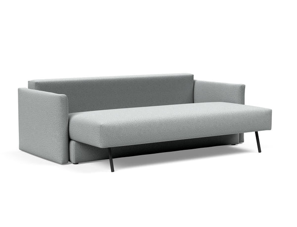 TRIPI QUEEN SLEEPER SOFA W/ARMS in MELANGE GREY FABRIC 538