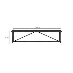 Sierra Bench Black with Reclaimed Pine Top