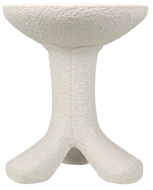 Laramy Fiber Cement Side Table in White