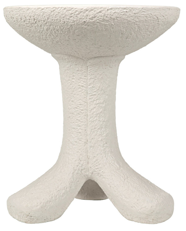 Laramy Fiber Cement Side Table in White
