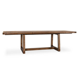 Lyra Pine Wood Extension Dining Table Smoke Brown