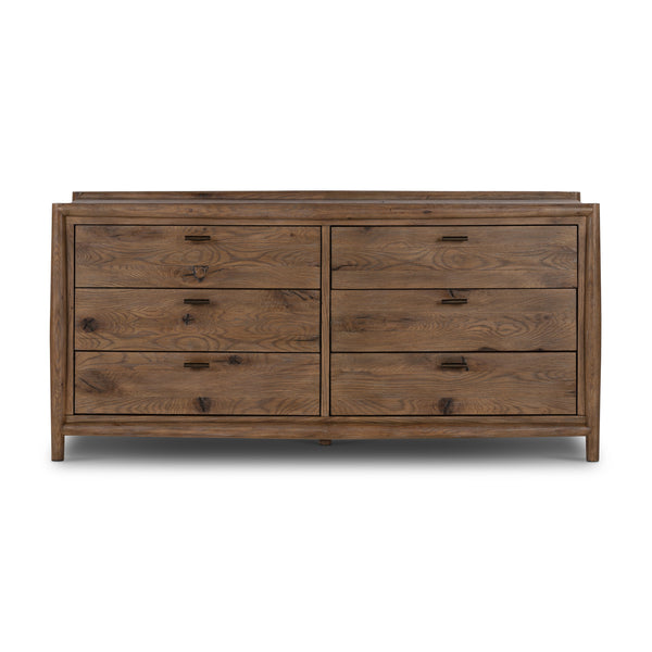 Glenview 6 Drawer Dresser In Weathered Oak