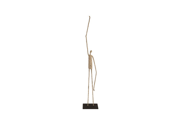 Human Sculpture, One Arm Up, Paper Mache 