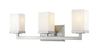 Tidal 3 Light Vanity  in Brushed Nickel Finish