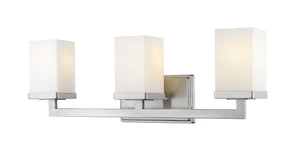 Tidal 3 Light Vanity  in Brushed Nickel Finish