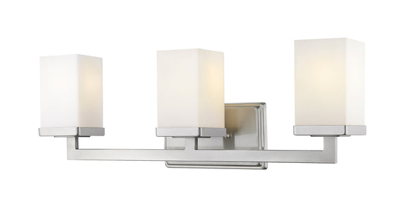 Tidal 3 Light Vanity  in Brushed Nickel Finish