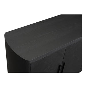Moe's William Black Sideboard with Herringbone Doors