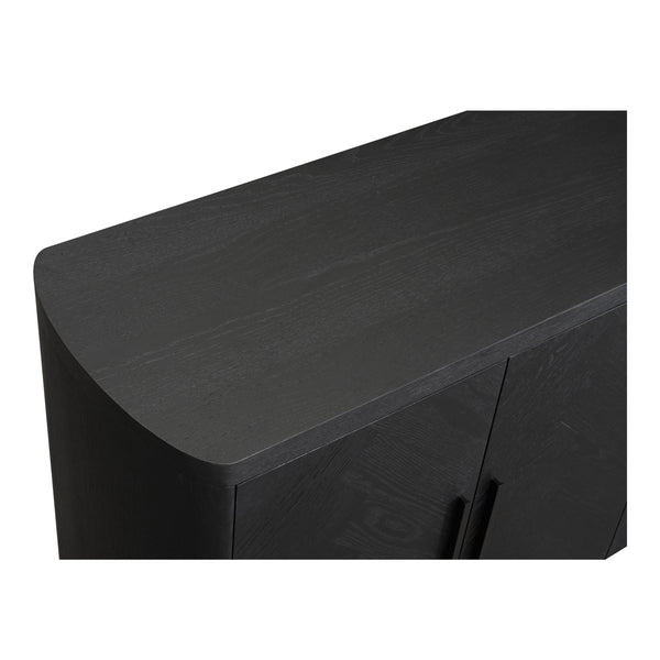 Moe's William Black Sideboard with Herringbone Doors