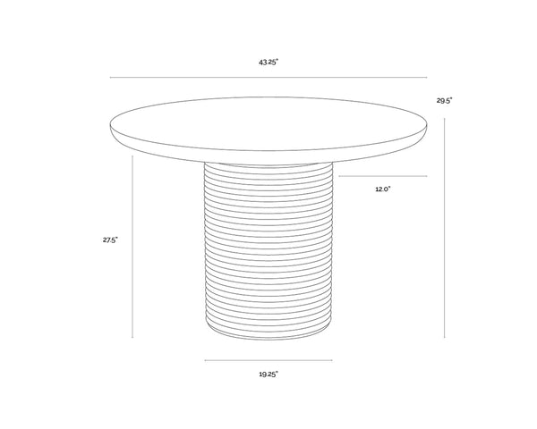 RIVA DINING TABLE - 43"