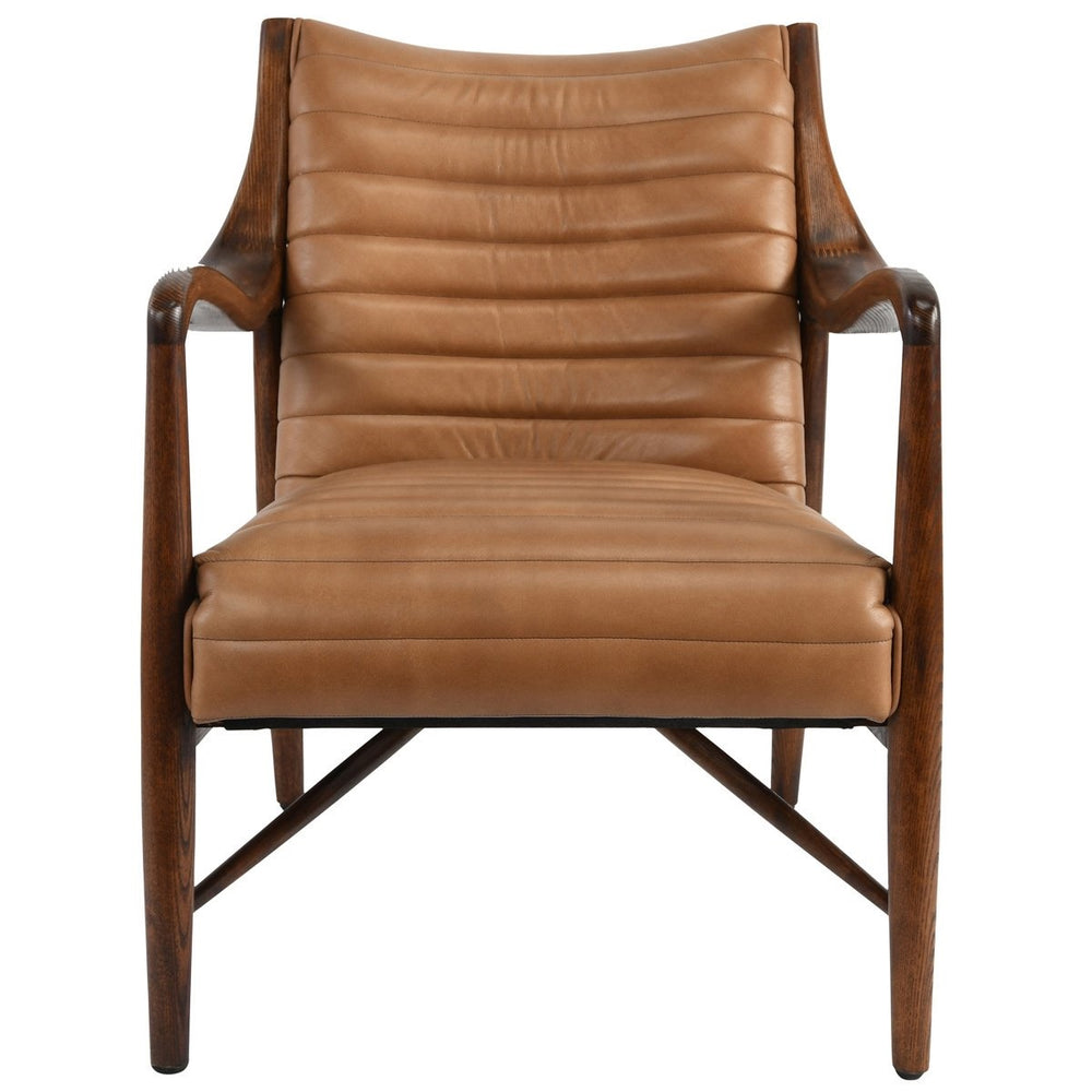 Kenneth Leather Club Chair in Adobe Tan