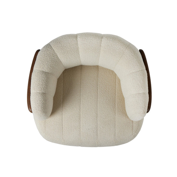 Doss Swivel Chair In Terra Brown Oak
