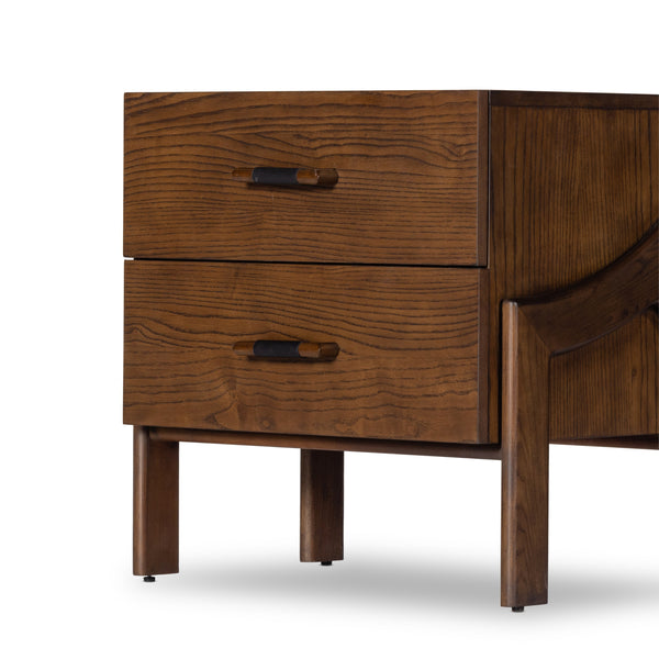 Halston Nightstand In Terra Brown Ash