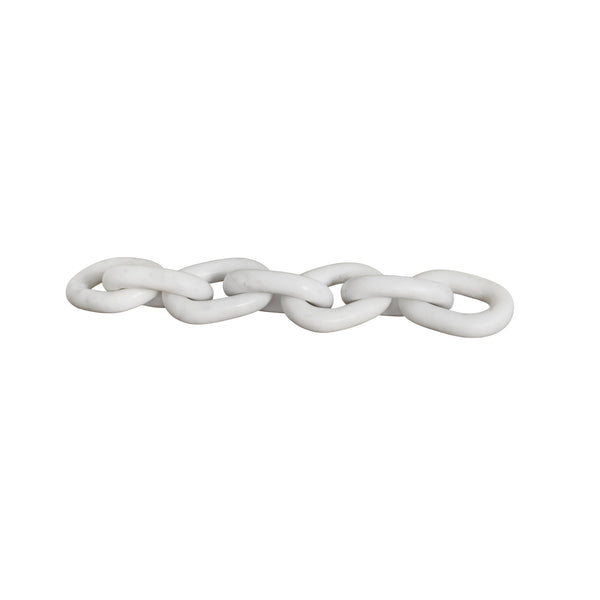 WHITE MARBLE CHAIN LINK OBJECT