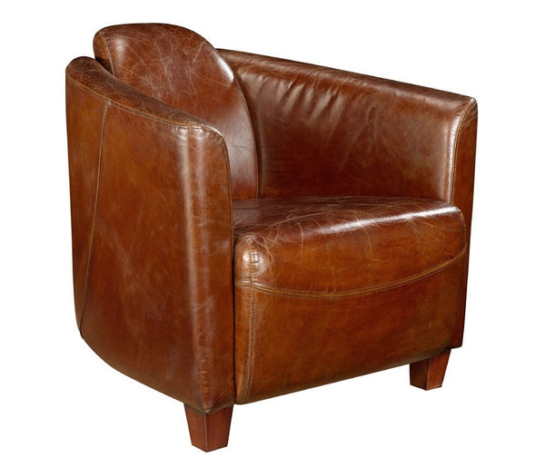 Salzburg Club Chair in Dark Brown Leather